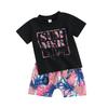 Летний комплект из 2 предметов для мальчика: топ с короткими рукавами + шорты с принтом ананаса, пляжная одежда