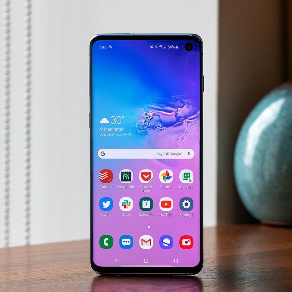 Восстановленный Samsung Galaxy S10 G973U 4G LTE Оригинальный 6 ГБ ОЗУ 128 ГБ ПЗУ Разблокированный смартфон