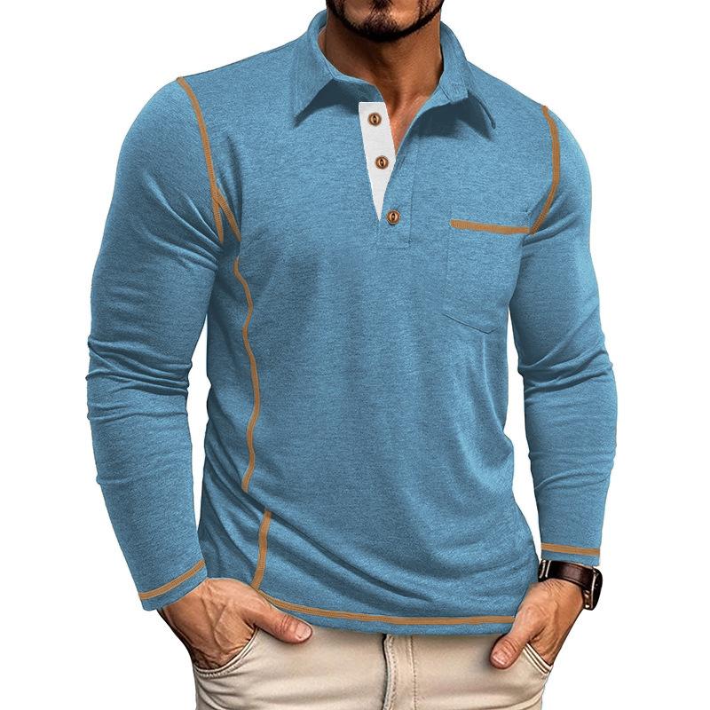 Autumn New Arrivals Men's Long-Sleeved Collared T-Shirt Men's Polo Shirt Top