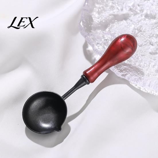 Heat Resistant Wax Spoon Seal with Ergonomic Handle, Non-Stick Sealing Stamp Melting Spoon, Handle Warmer for Envelope & Letter Art Crafts Crafting
