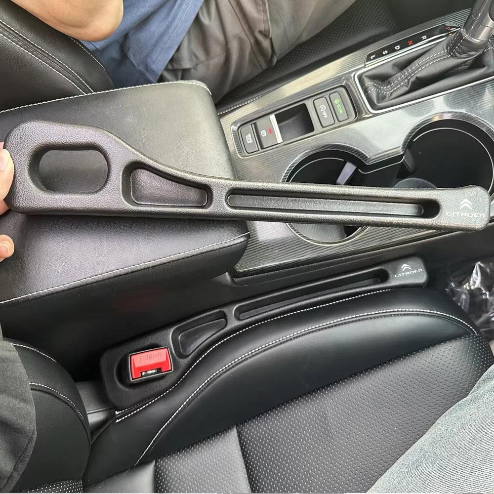 SJCQ6 2Pcs Car Seat Gap Filler Side Seam Plug Strip Leak-proof Filling Strip For Citroen C3 C5 C5X C4 e-C4 X e-C3 C-Elysee Berlingo