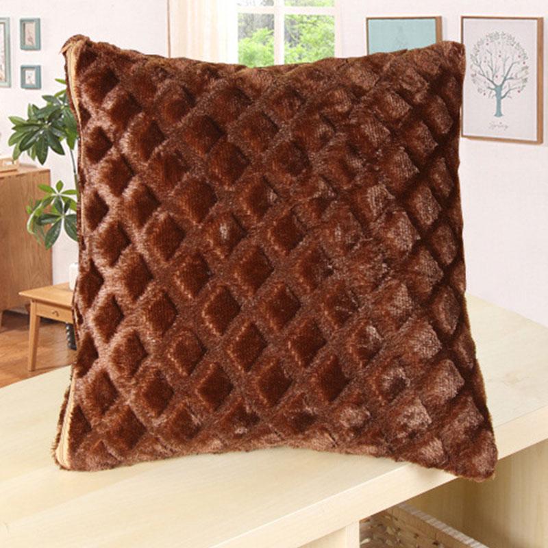 1 шт., простая домашняя наволочка, плюшевая однотонная хлопковая льняная наволочка, модная подушка для комнаты