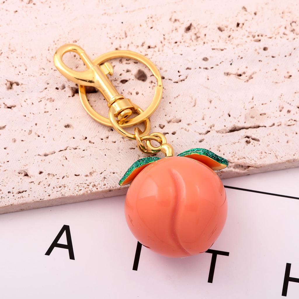 Модный Вкусный Брелок Персик Летние Фрукты Роскошный Фруктовый Брелок Для Женщин Мужчин Ювелирные Изделия Сумка Ключи Аксессуары Подарок