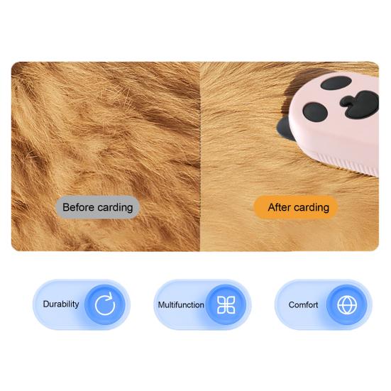 2 Pcs Cat Steam Brush Pet Spray Hair Removal Comb 3-in-1 Pet Grooming Massage Brush with Rotatable And Foldable Handle for Cats And Dogs