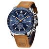 BY BENYAR Chronograph Analog 30M Water Leather Strap Quartz Gift for Available In and Blue Men's Watch, Resistant, Simple, Stylish, Popular, Formal,