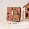 Декоративные маленькие настольные часы, не тикающие, бесшумные, деревянные, на подставке
