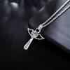 Fashion Brand 925 Sterling Silver Necklace for Women Luxury Wedding Jewelry Angel Crystal Cross Pendants Chain Neckalce