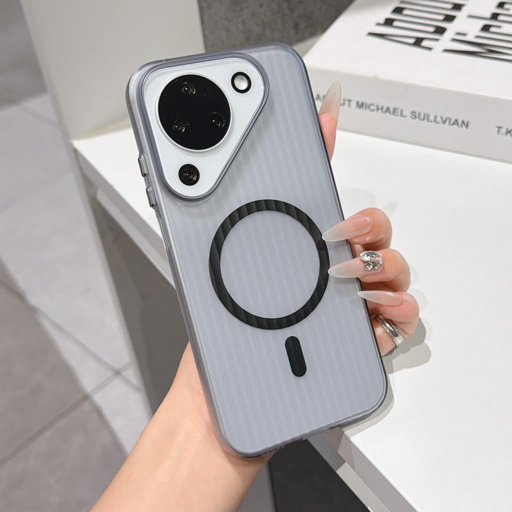 Подходит для Huawei Pura11ProMax Гофрированный Ледяной Туман Магнитный Чехол для Мобильного Телефона Mate11 Полоска Кожи Жесткий ПК Чехол