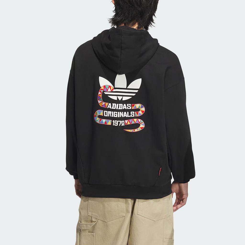 adidas Originals Комфортный вязаный свободный пуловер с длинным рукавом на каждый день Женский Черный KA0819