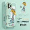 For iPhone 16 15 Max Samsung S24 S23 Plus A15 A35 A53 A73 Xiaomi 11T 12T 13T Redmi 13C Lovely Girl Design Soft Plated TPU Phone Case