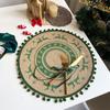 Cotton Linen Woven Placemat Heat Insulation Tableware Mats Vintage Retro Decorative Mat  Home