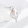 Серебряное ожерелье с цветовым разделением Love Rose, кулон, ювелирное ожерелье для женщин, вечный подарок на День святого Валентина
