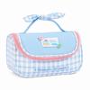 Gingham Print Stationery Bag Bow Handle Pencil Pouch Multi-Functional Pencil Case  Students