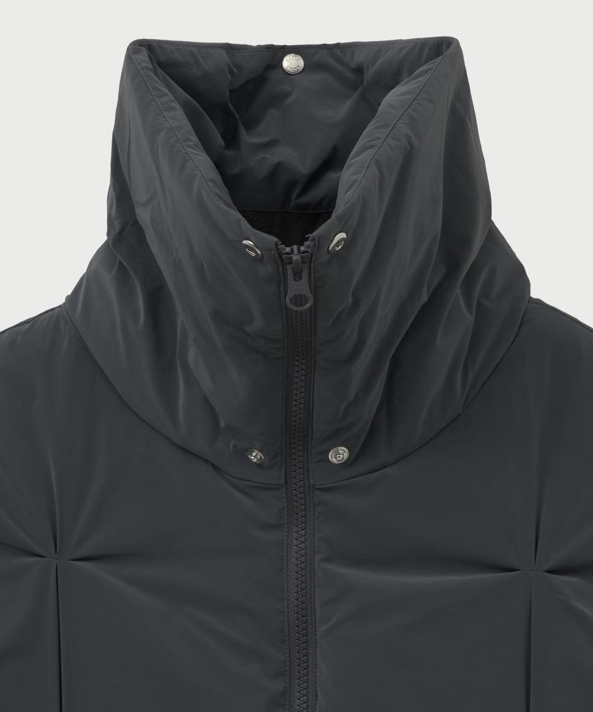 Satur Orta 2-Way Collar Duck Down Padded Charcoal