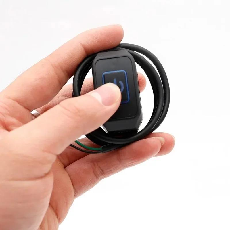 22mm Motorcycle Switch Button Handlebar Mount Waterproof Modified Switch Headlight Horn Control ON/OFF with LED Display Lamp