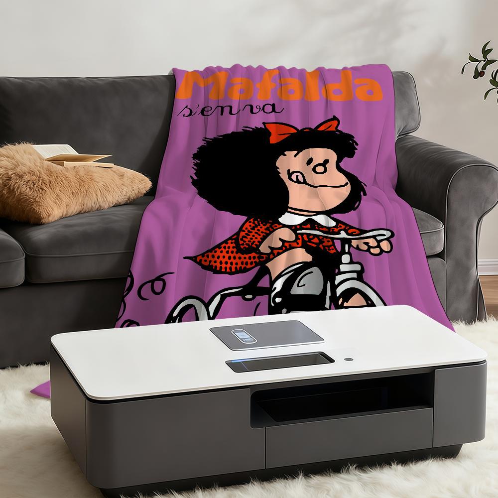 Blanket Cute Throw Super Cosy M-MafaldaS-ES Plush Living Room Sofa Cartoon Couch Childish Birthday Gifts