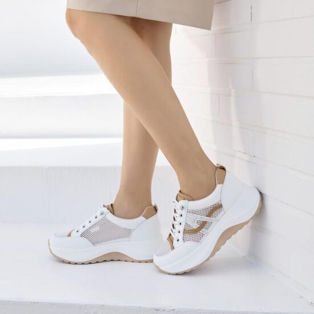 Jisyu Tokin Platform Mesh Cubic Sneakers