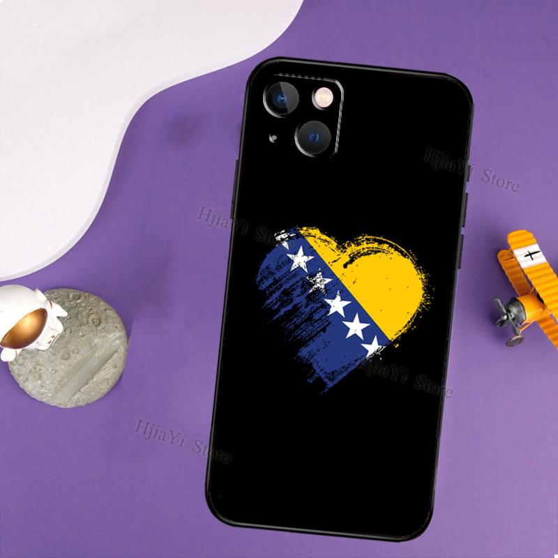 Босния и Герцеговина Чехол-сердце для iPhone 14 13 Pro X XS Max XR 7 8 Plus Чехол для iPhone 14 12 Mini 11 Pro Max SE 2020