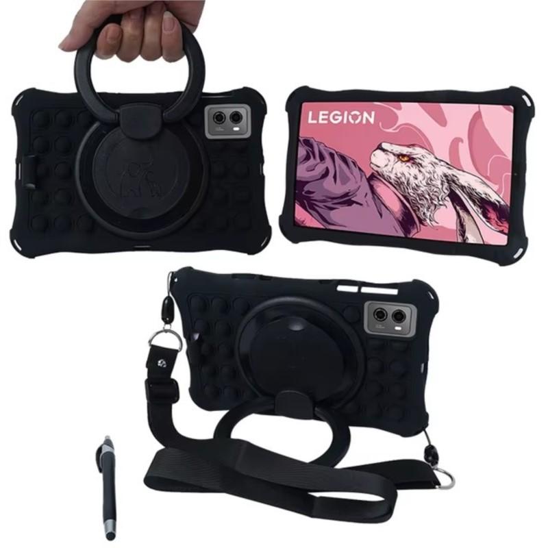 Soft Silicone Shell Kids Case For Lenovo Y700 2025 TB-321FU Legion Y700 Gen 2 TB-320FU 2023 Case 360 Rotating Stand Cover