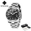 WWOOR New Top Original Men's Watches Waterproof Watch for Men Stainless Steel Quartz Man Luxury Watch Luminous Wrist Watch Reloj