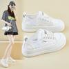 New Summer White Shoes for Female Students' Thick Sole Heightened Mesh Breathable Casual Street Shot