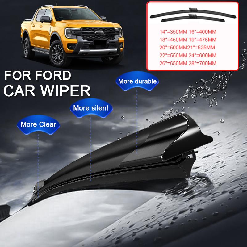 2PCS Car Blade Windshield Wiper For FORD BRONCO ECOSPORT ESCAPE EVEREST EXPLORER F-15 FIESTA MUSTANG MACH E RANGER TAURUS TERRITER