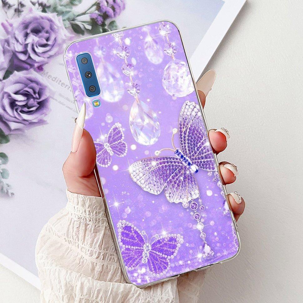 Для Samsung Galaxy A7 (2018) Чехол Милый Кот Модный Расписной Чехол Мягкие Силиконовые Чехлы Для Samsung A7 A750F 2018 Fundas