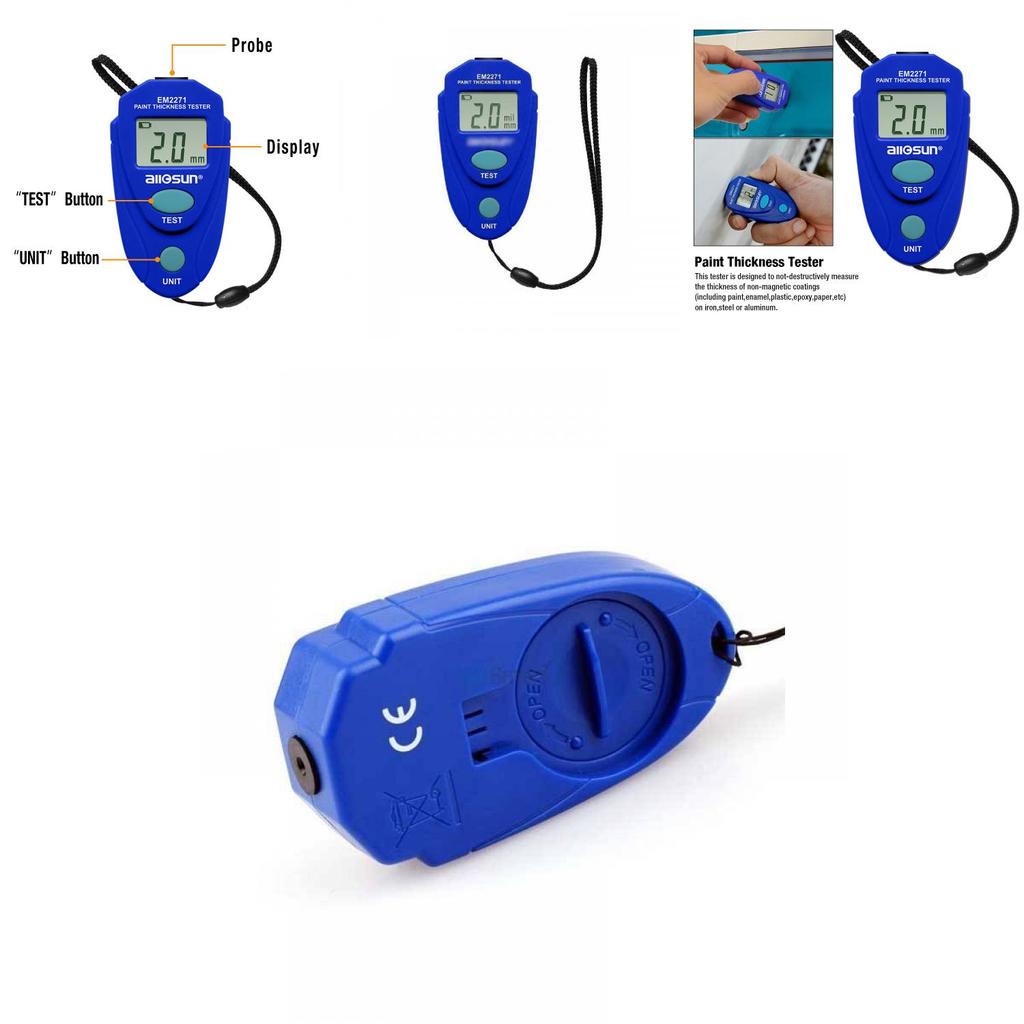 Car Coating Thickness Tester With Waterproof Design For Auto Body And Maintenance