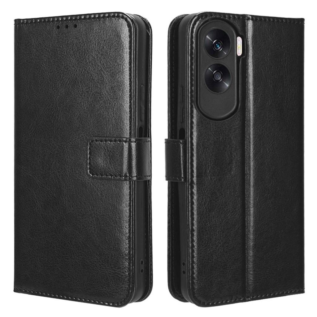 For Honor 90 Lite 5G/X50i 5G Crazy Horse Texture PU Leather Phone Wallet Case Stand Shockproof Cover