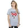 Disney Womens/Ladies Mickey Mouse Split 28 Cotton Boyfriend T-Shirt