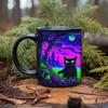 Personalized Black Cat Mug Ceramic Coffee Mug Double-Sided Printing Tea Cup Halloween