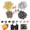 50Pcs 6-12mm Round Double Cap Rivets Leather Craft Stud Repair Tool DIY Sets