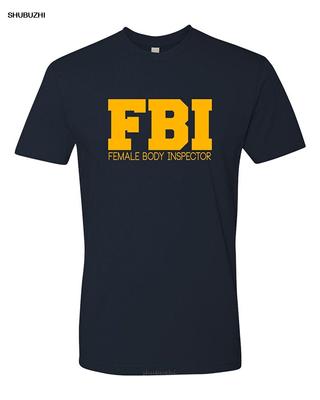 Мужская футболка FBI с принтом 'Женский инспектор тела', короткий рукав, повседневная, с круглым вырезом, хлопковая футболка, одежда на распродаже