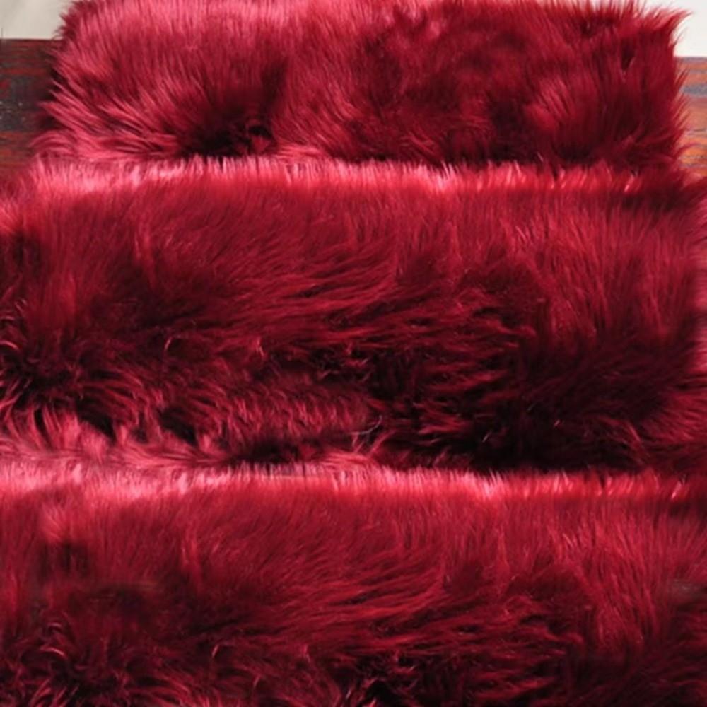 Imitation Wool Stair Mats Carpet Anti-slip Steps Plush Floor Mats Warm Floor Mats For Home Bedroom