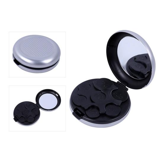 Coin Organizer with 7 Slots Large Capacity Built-in Mirror Compact Design Portable Travel Yen Coin Organizer Dispenser