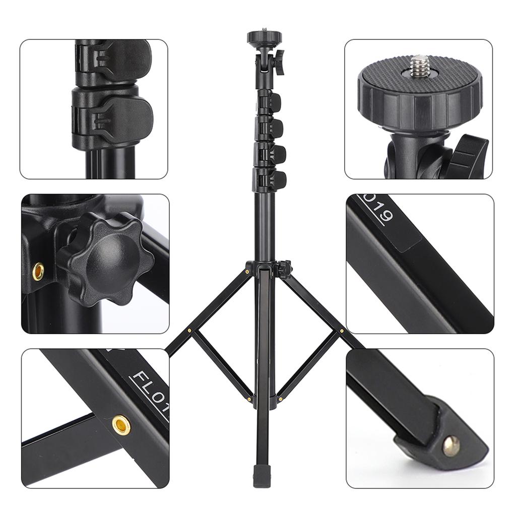 KINGJOY FL019 Алюминиевый сплав Черный Многофункциональный Регулируемый Мобильный телефон Прямой эфир Кронштейн Фото Штатив