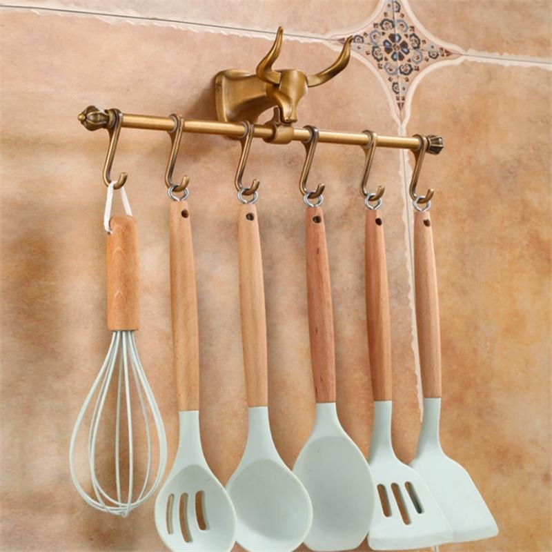 Tuqiu кухонные Рядные крючки Крючок для халата Крючок для одежды Античная бронза Вешалка для полотенец Алюминий Ванная комната Фурнитура аксессуары для ванной