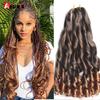 18 Inch Synthetic Loose Wave Braiding Hair Extensions Big Waves Crochet Hair Pre Stretched French Curls Ombre Braids Hair For Women