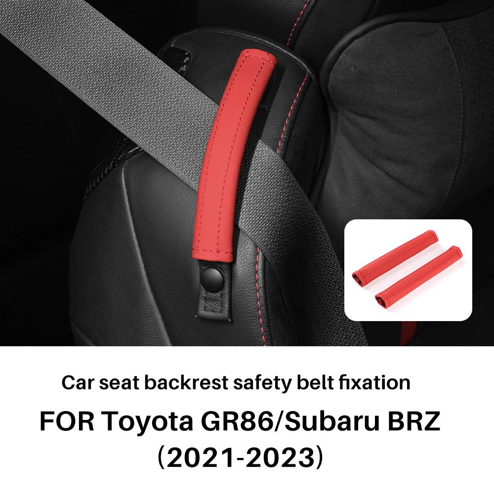 1Pair Car Seat Back Belt Cover For Subaru BRZ Toyota GR86 2012-2019 2020 2021 2022 2023 2024 Car Interior LHD RHD Accessories