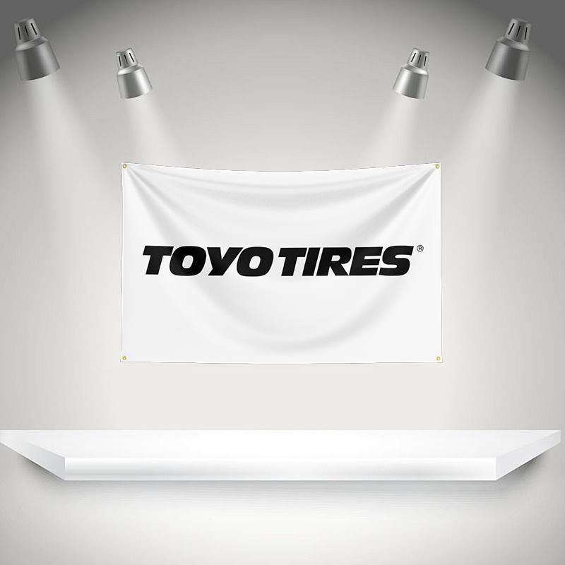 Ttoyo Tires Flag Auto Parts Tools Banner 3x5ft With Brass Grommets Hd Printing Tapestry Exhibition Car Fans Garage Decor
