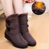 Winter/Autumn Plush Insulation Mother's Cotton Boots Flat Bottomed Anti Slip Waterproof Cloth Short Boots Cow Tendon Soled Snow Boots