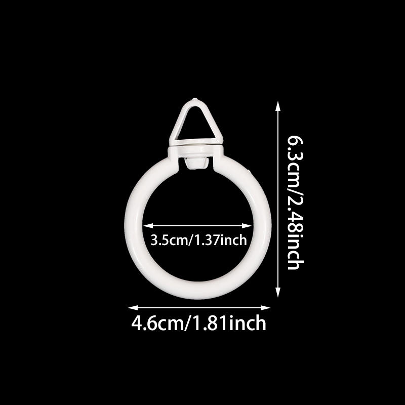 Набор из 10 шт. колец-клипс для штор. Кольца для душевой занавески и портьер. Крючки для штор с люверсами.