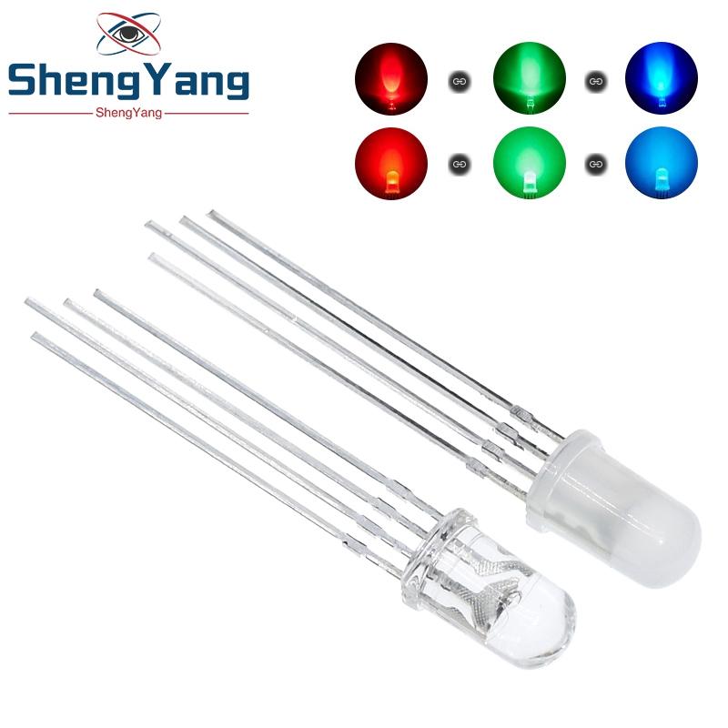 10/20/50pcs Multicolor 4pin 5mm RGB Led Diode Light Lamp Tricolor Round Common Anode LED F5 Light Emitting Diode Red Green Blue