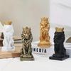 Креативная статуэтка льва Статуэтка льва с короной Ручная работа Искусство Подарок Декор для дома и офиса Гостиная Стол Домашний декор