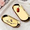 Stainless Steel Gold Dining Plate Dessert Plate Nut Fruit Cake Tray Snack Kitchen Plate Western Steak Kitchen Plate Dish Tray