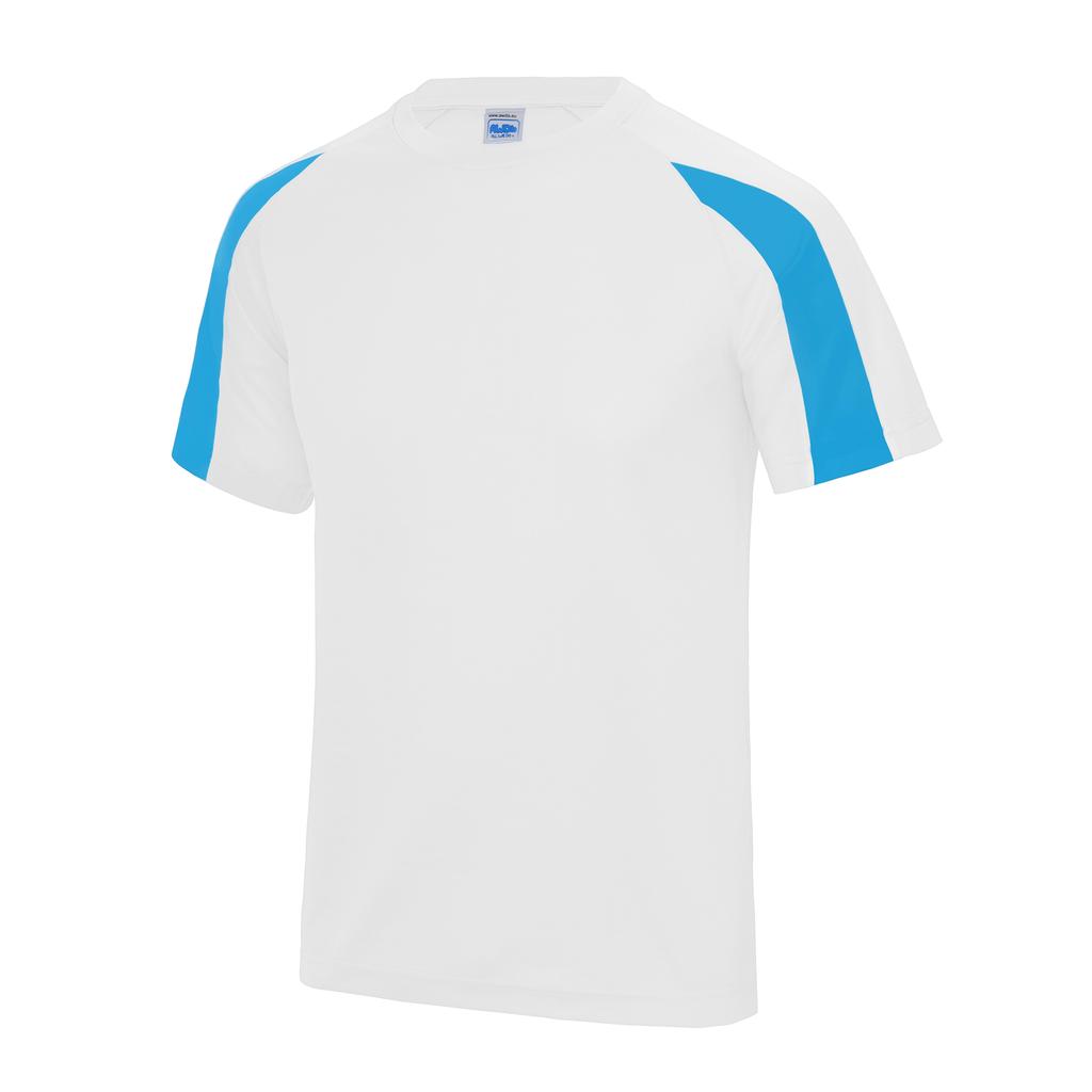 Just Cool Mens Contrast Cool Sports Plain T-Shirt