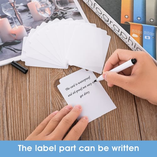 50 White Trading Card Dividers, Matte Card Page Dividers with Tabs, Plastic Dividers for Cards and Playing Cards, Perfect for Office Games, Sports Gat