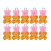 10pcs Resin Candy Color Bear Charms Pendant Beads for Necklace Bracelet Jewelry Making