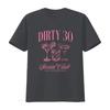 Dirty 30 Party T Shirt for Women 30th Birthday Social Club Cocktail Design Aged to Perfection  vintage Washed Soft Unisex