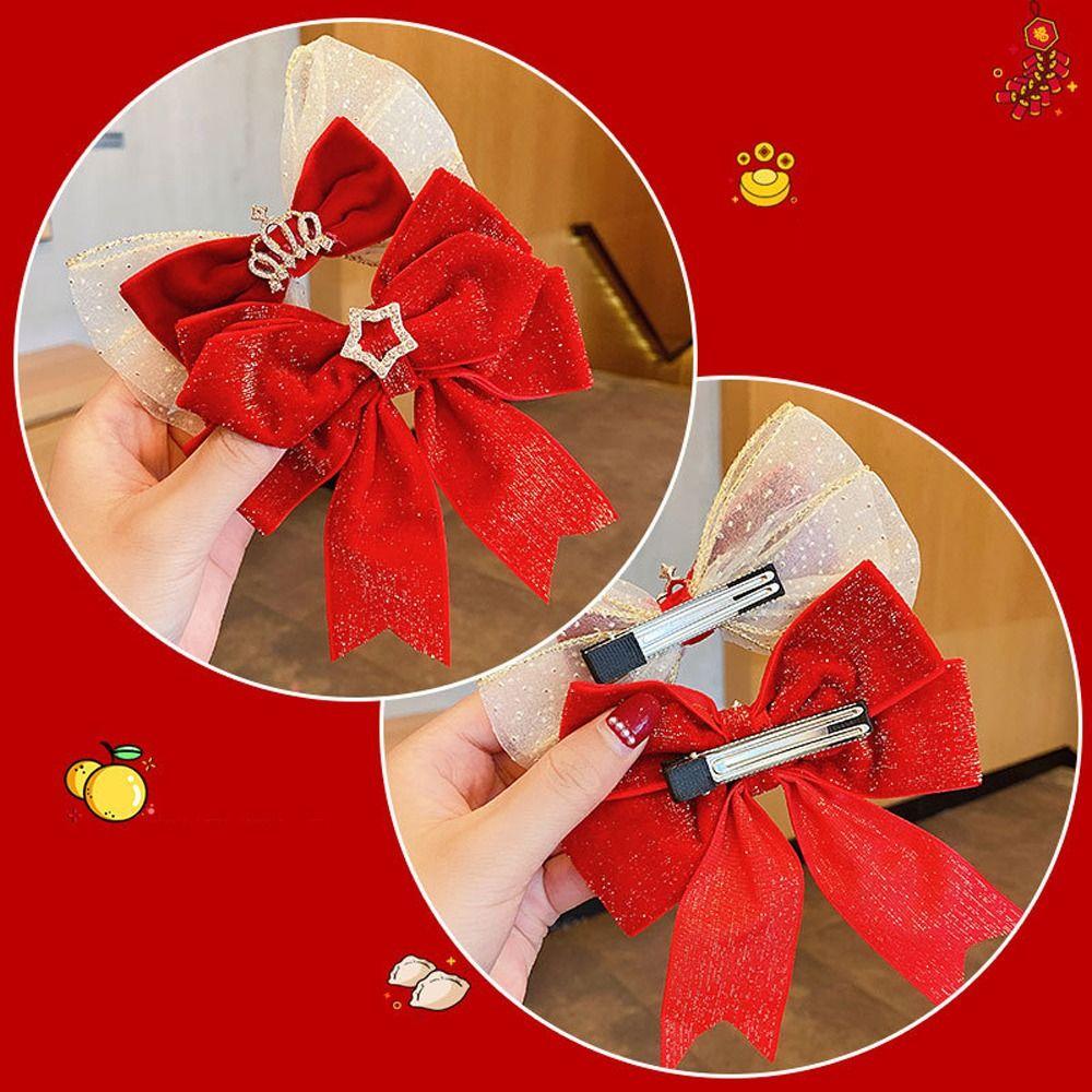 Headwear Pompoms Hanfu Headdress Bow Hairpin Hair Accessories Baby Wig Barrette Children Hair Clip